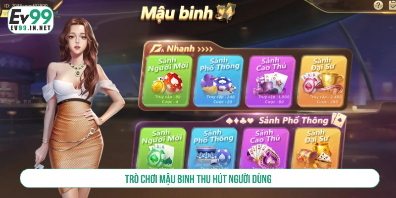 Game Bài EV99 Trải Nghiệm 20+ Siêu Phẩm Số 1 Thị Trường Trò chơi Mậu binh thu hút người dùng